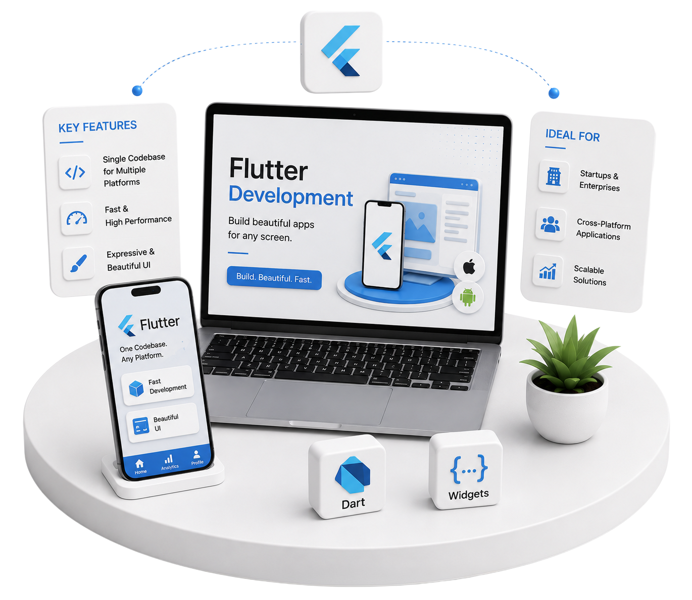Flutter development illustration