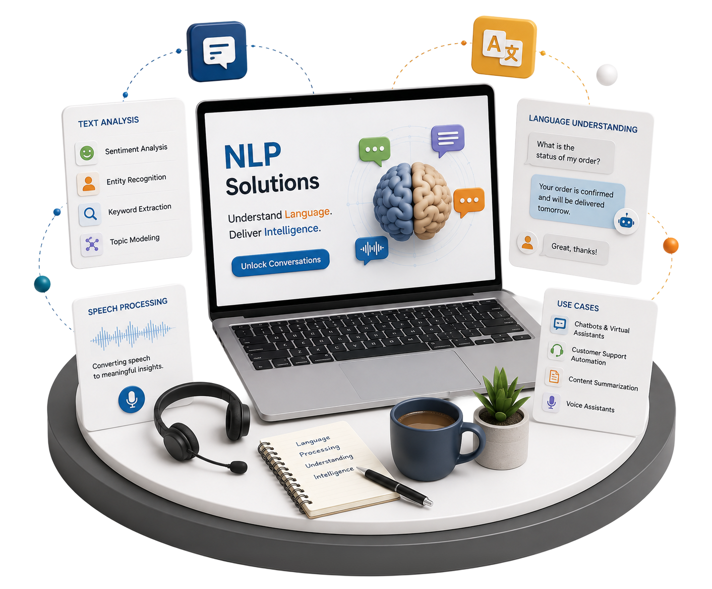 NLP solutions illustration